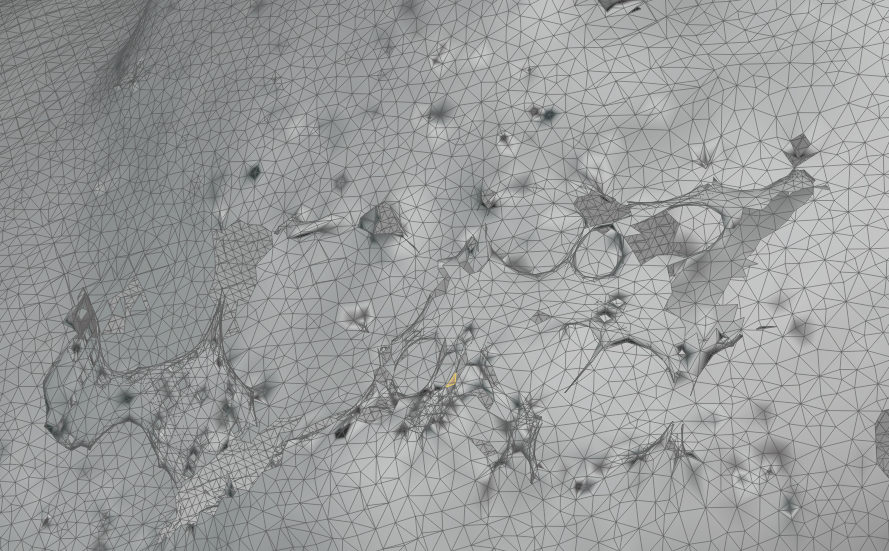 Figure 3: There are too many sub-regions in this part. Hand picking becomes very difficult.