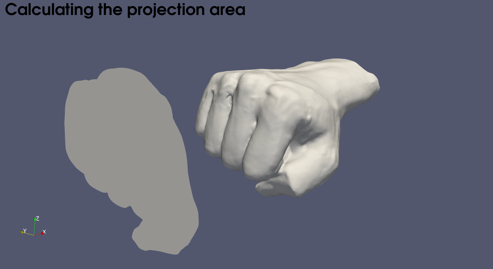 Figure 4: To calculate the projection area, you can use calculate filter.